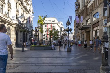 Sırbistan 'ın Belgrad kentinin merkezindeki Knez Mihailova Caddesi