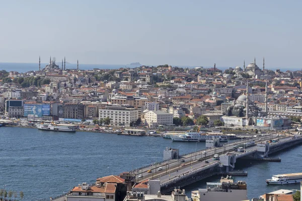 Istanbul Turquía Julio 2019 Increíble Panorama Desde Torre Galata Hasta — Foto de Stock
