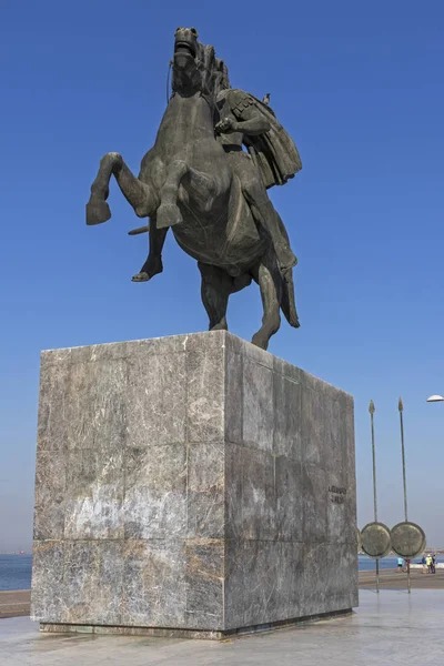 Alejandro Magno Monumento en Tesalónica, Grecia — Foto de Stock