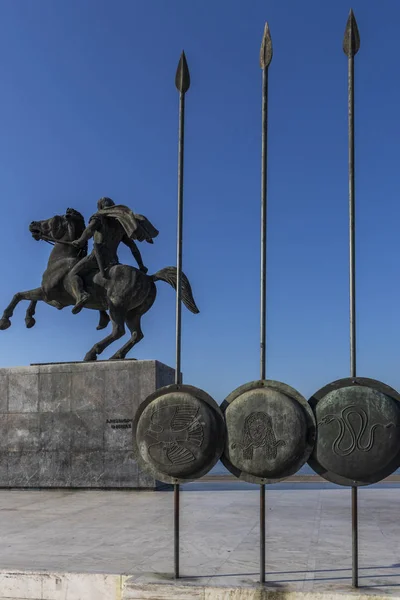 Alejandro Magno Monumento en Tesalónica, Grecia — Foto de Stock