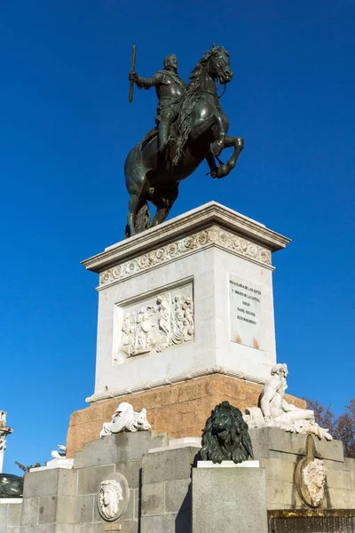 Pomnik Felipe Iv Madryt, Hiszpania — Zdjęcie stockowe