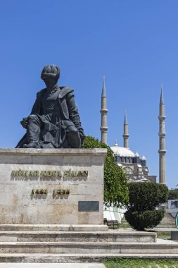 Edirne, Tu şehrinde mimar Mimar Sinan 'ın anıtı.