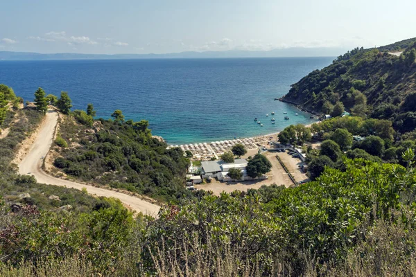 Oneirou Beach Manassu nella penisola di Sithonia, Grecia — Foto Stock