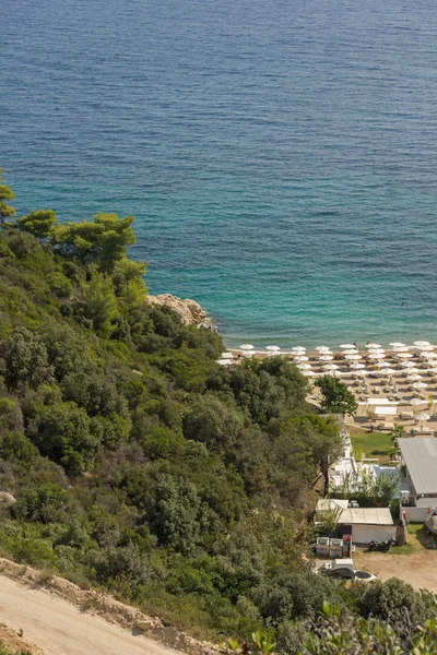 Oneirou Beach Manassu na península da Sithonia, Grécia — Fotografia de Stock