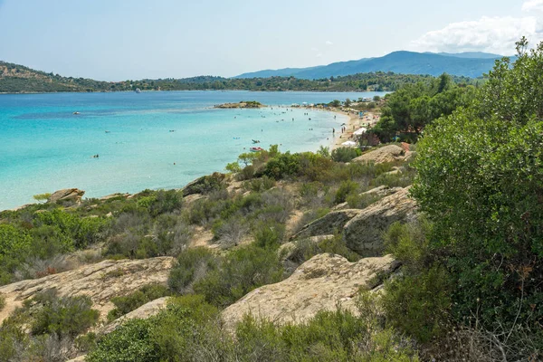 Playa de Lagonisi en la península de Sithonia, Grecia — Foto de Stock