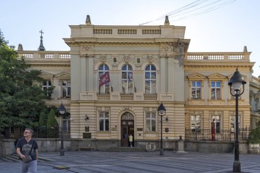 Sırbistan 'ın Belgrad kentindeki Tipik İnşaat ve Sokak