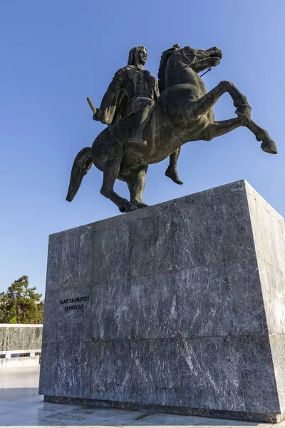 Alejandro Magno Monumento en Tesalónica, Grecia —  Fotos de Stock