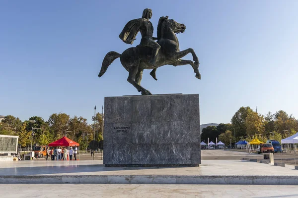 Alejandro Magno Monumento en Tesalónica, Grecia — Foto de Stock