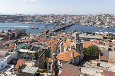 Galata Kulesi 'nden İstanbul, Türkiye' ye manzara
