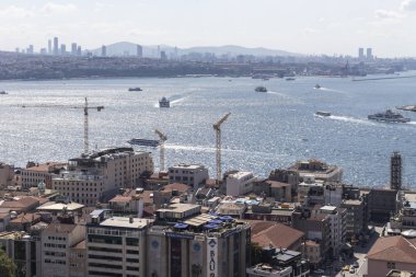 Galata Kulesi 'nden İstanbul, Türkiye' ye manzara