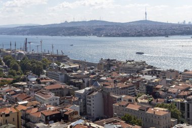 Galata Kulesi 'nden İstanbul, Türkiye' ye manzara