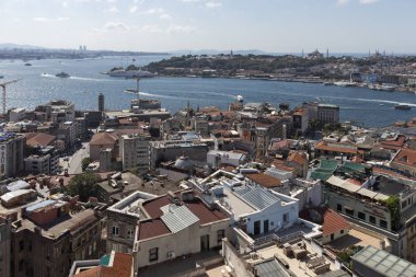 Galata Kulesi 'nden İstanbul, Türkiye' ye manzara