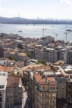 Galata Kulesi 'nden İstanbul, Türkiye' ye manzara