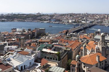 Galata Kulesi 'nden İstanbul, Türkiye' ye manzara