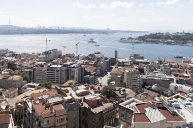 Galata Kulesi 'nden İstanbul, Türkiye' ye manzara