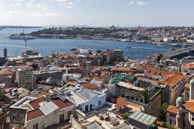 Galata Kulesi 'nden İstanbul, Türkiye' ye manzara
