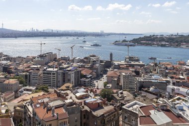 Galata Kulesi 'nden İstanbul, Türkiye' ye manzara