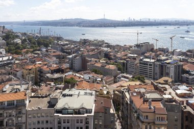 Galata Kulesi 'nden İstanbul, Türkiye' ye manzara