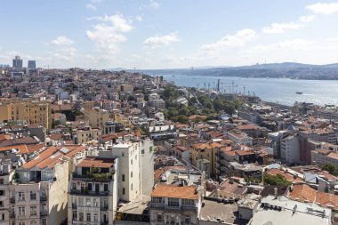 Galata Kulesi 'nden İstanbul, Türkiye' ye manzara