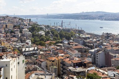 Galata Kulesi 'nden İstanbul, Türkiye' ye manzara