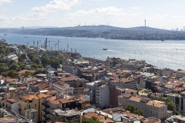 Galata Kulesi 'nden İstanbul, Türkiye' ye manzara