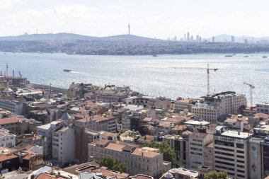Galata Kulesi 'nden İstanbul, Türkiye' ye manzara