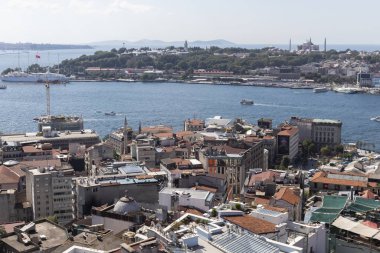 Galata Kulesi 'nden İstanbul, Türkiye' ye manzara