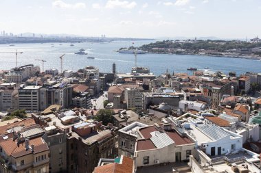 Galata Kulesi 'nden İstanbul, Türkiye' ye manzara
