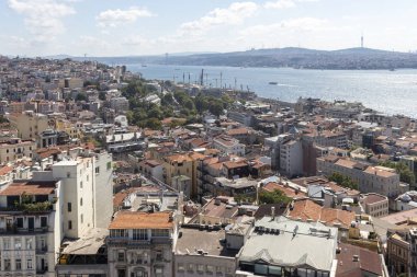 Galata Kulesi 'nden İstanbul, Türkiye' ye manzara