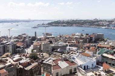 Galata Kulesi 'nden İstanbul, Türkiye' ye manzara