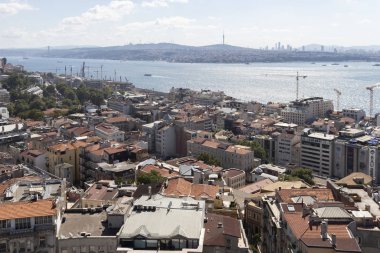 Galata Kulesi 'nden İstanbul, Türkiye' ye manzara