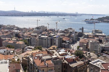 Galata Kulesi 'nden İstanbul, Türkiye' ye manzara