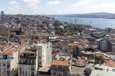 Galata Kulesi 'nden İstanbul, Türkiye' ye manzara