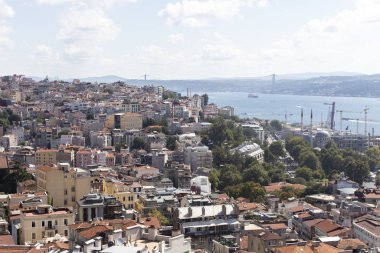 Galata Kulesi 'nden İstanbul, Türkiye' ye manzara