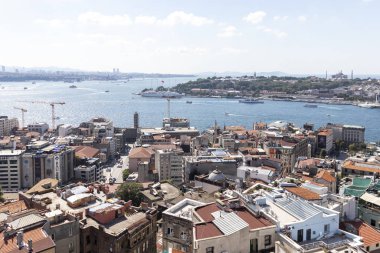 Galata Kulesi 'nden İstanbul, Türkiye' ye manzara