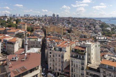 Galata Kulesi 'nden İstanbul, Türkiye' ye manzara