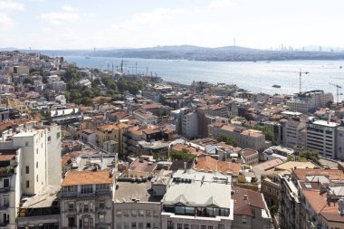 Galata Kulesi 'nden İstanbul, Türkiye' ye manzara
