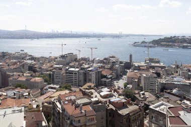 Galata Kulesi 'nden İstanbul, Türkiye' ye manzara