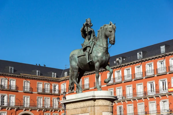 Plaza Mayor en la ciudad de Madrid, España — Foto de Stock