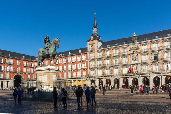 Plaza Mayor na cidade de Madrid, Espanha — Fotografia de Stock