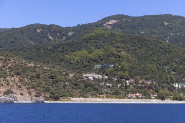 Yunanistan 'ın Athos Dağı' ndaki Aziz Panteleimon Manastırı