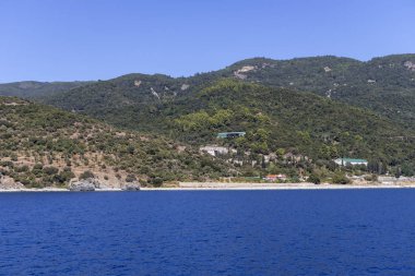 Yunanistan 'ın Athos Dağı' ndaki Aziz Panteleimon Manastırı