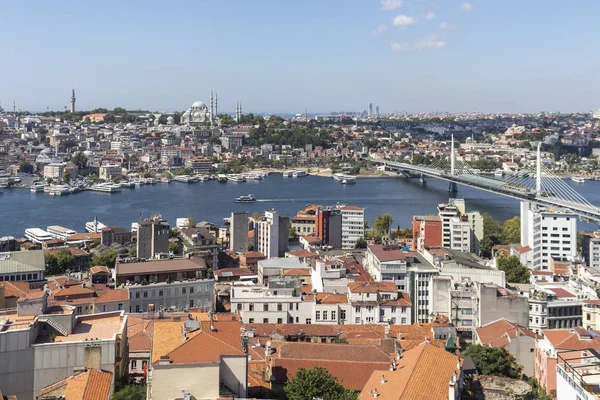 Panorama from Galata Tower to city of Istanbul, Turkey — Stock Photo, Image