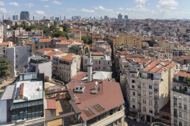 Galata Kulesi 'nden İstanbul, Türkiye' ye manzara