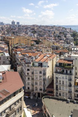 Galata Kulesi 'nden İstanbul, Türkiye' ye manzara