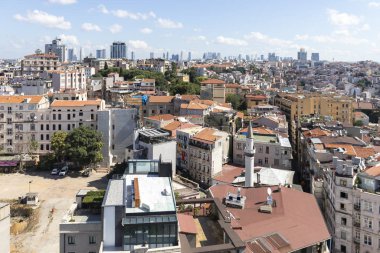 Galata Kulesi 'nden İstanbul, Türkiye' ye manzara