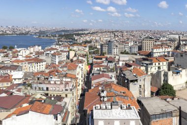 Galata Kulesi 'nden İstanbul, Türkiye' ye manzara