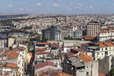 Galata Kulesi 'nden İstanbul, Türkiye' ye manzara