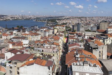 Galata Kulesi 'nden İstanbul, Türkiye' ye manzara