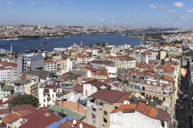 Galata Kulesi 'nden İstanbul, Türkiye' ye manzara